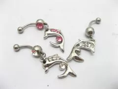 12 Dolphin Rhinestone Belly Body Piercing er-b44 12 Dolphin Rhinestone Belly Body Piercing er-b44