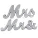 1Set Silver Large Size Mr & Mrs Wedding Sign Decoration