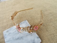 1X Golden Leaives Forehead Garland Headband Hairclip Headwear 1X Golden Leaives Forehead Garland Headband Hairclip Headwear