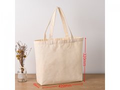 2Pcs Draw Color On Plain Shopping Bag Grocery Tote Bag 32x42cm