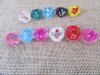 100Pcs Plastic Flower Shape Kids Rings Mixed Color