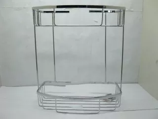 1X Stainless Steel High-Grade 2-Layer Cube Bath Rack