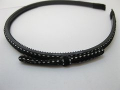 1Pc Black Hair Band Hairbands with Attached Bowknot 1Pc Black Hair Band Hairbands with Attached Bowknot