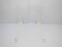24 White Metal Shelf Bracket 200x150mm Corner Brackets