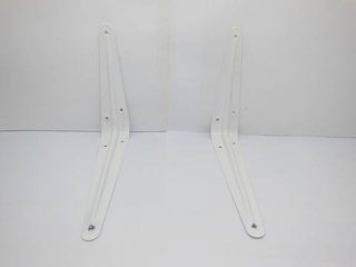 24 White Metal Shelf Bracket 200x150mm Corner Brackets