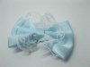 195X Light Blue Lace Bowknot Bow Tie Decorative Embellishments