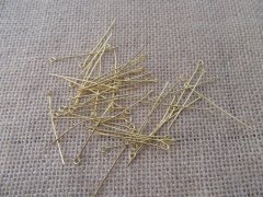 50Pkts X 50Pcs Golden Plated Eye Pins Jewelry Finding 43mm 50Pkts X 50Pcs Golden Plated Eye Pins Jewelry Finding 43mm