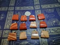 100 Brown Trapeziform Pendants