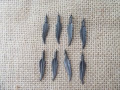 100Pcs Alloy Flat Feather Leaf Beads Charms Pendants Wholesale 100Pcs Alloy Flat Feather Leaf Beads Charms Pendants Wholesale
