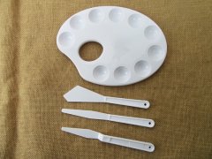 6Sets x 4Pcs Artist Kidney-Shaped Palette Mixing Paint Painting