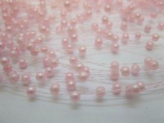 60Strands Pink Beaded Garland for Wedding Craft Dia.3mm