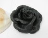 300 Glittered Black Artificial Rose Flower Head Buds