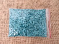 6000Pcs Round Glass Dyed Turquoise Beads 3mm Dia.