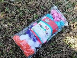 2Pack x 60Pcs Kids Art & Craft Pom Poms Craft Pack