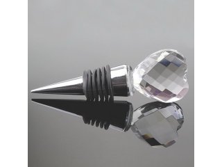 5Pcs Crystal Heart Bottle Stopper Wedding Bombonieres Favor