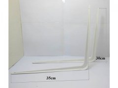 24 White Metal Shelf Bracket 350x300mm Corner Brackets
