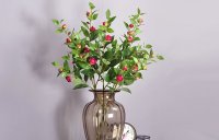 6Pcs Camellia Artificial Flower Home Decoration - Pink