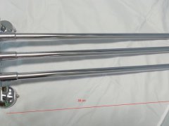 1X Chrome Bathroom Hand Towel 3-Bar Rack