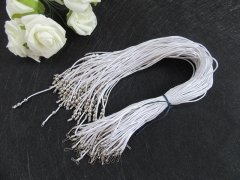 100 White Waxen Strings With Connector For Necklace 100 White Waxen Strings With Connector For Necklace