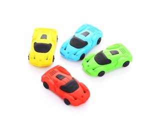 36Pcs Racing Car Shaped Erasers Mixed Color