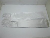 1Pair Wedding Dress Embroidery Bridal Gloves 49cm