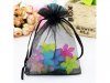 100 Black Drawstring Jewelry Gift Pouches 12x9cm