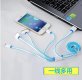 4X Blue 4in1 Standard Combo Charger Flat Cable for iPhone Samsun