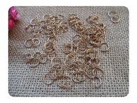 9000Pcs Rose Gold plated Jump Rings 6mm Jewelry Finding