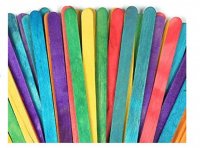 4Packs x 30Pcs Art Wooden Craft Stick Paddle Pop for Kids Mixed