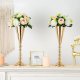 1Pc Golden Trophy Vases Flower Stands Wedding Centerpieces 42cm