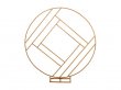 1X Golden Heavy Duty Square In Circular Wedding Garden Arch