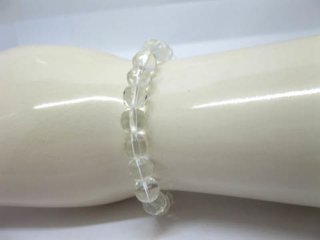 50 Fashion Clear Glass Bead 8mm Beaded Bracelets