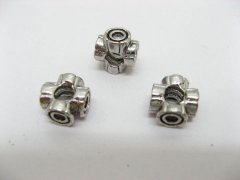 10 Alloy European Cross Thread Beads ac-sp362