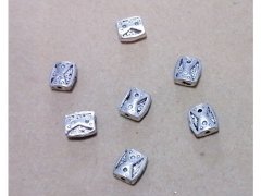 500 Alloy Rectangle Metal Beads 6mm Spacer