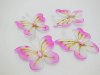 100 Pink Glitter Butterfly Charms Craft Topper 60mm