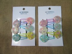 1Sheet x 6Pc Colorful Shell BB Snap Hair Clips Hair Sleepies 1Sheet x 6Pc Colorful Shell BB Snap Hair Clips Hair Sleepies