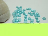 5000Pcs 6mm Blue Semi-Circle Simulated Pearl Bead Flatback