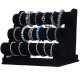 1Pc Black Velvet 3-Layer Bracelet Display Stand Rack