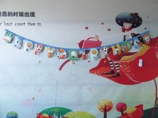 (image for) 6X HAPPY BIRTHDAY Letter Banner Garland Party Hanging Paper