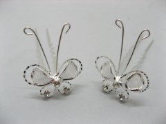 (image for) 1x12 Chic Designer Flower Rhinestone Hair Clip