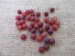 (image for) 300Pcs Round Red Frosted Gemstone Beads 10mm