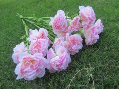 (image for) 6Pcs Carnation Artificial Flower Home Decoration - Light Pink