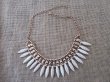 1Pc White Stone Fringe Beaded Collar Necklace