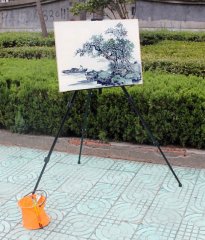 (image for) 1X Artist Black Aluminum Folding Easel + Carrying Case