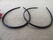 (image for) 1Pack x 2Pcs Dark Coffee Black Thin Headbands Hair Clips 5mm