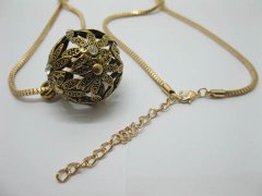 (image for) 6 Fashion Snake Chain Necklace with Ball Pendant