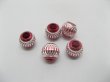 (image for) 20pcs Hotpink Silver Carved Lantern Aluminum Beads Fit European