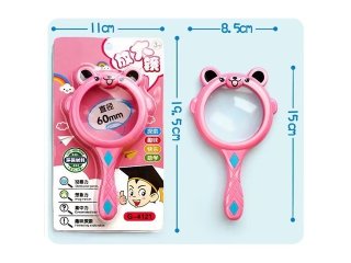 6Pcs Cute Exploration Science Education Toy 3X Magnifier Handle Magnifying Glass for Kids (image for) 6Pcs Cute Exploration Science Education Toy 3X Magnifier Handle Magnifying Glass for Kids