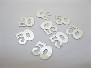 6400Pcs Age "50" Party Table Decoration Confetti Silver