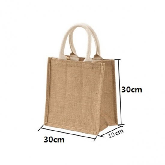 1Pc Reusable Hemp Jute Bag Shopping Grocery Travel Bag Tote Bag - Click Image to Close